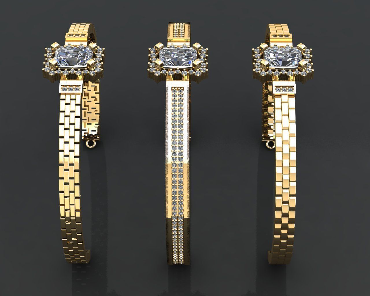 K65- Diamond ring 3D print model_1