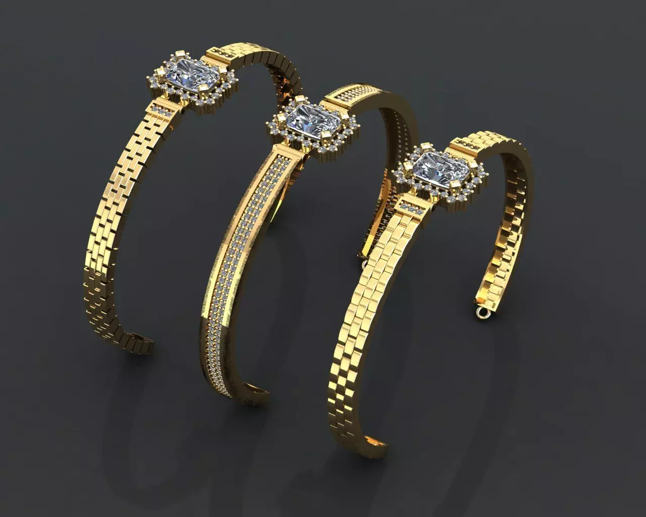 K65- Diamond ring 3D print model_0
