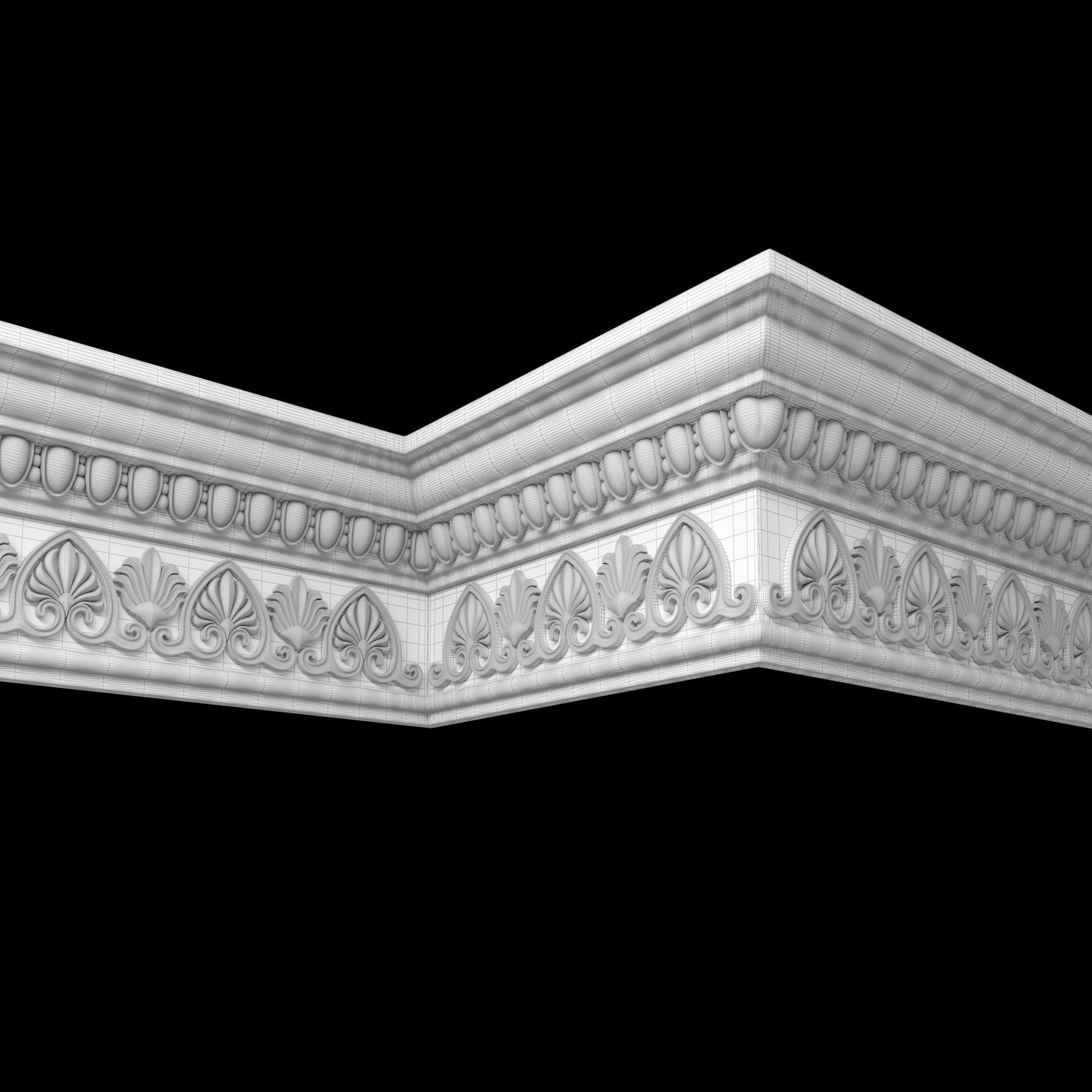 decor molding 7 Low-poly 3D model_1