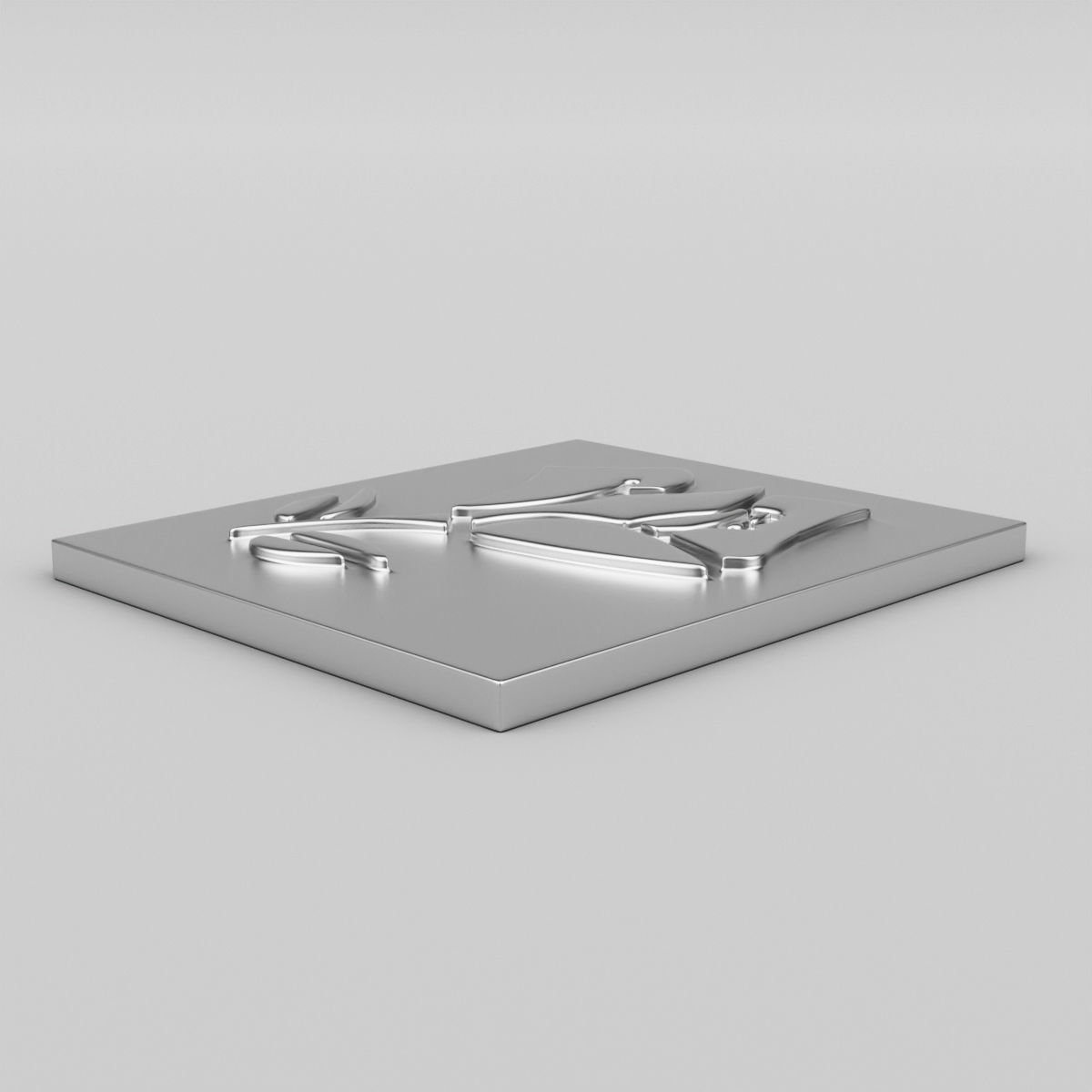 Lancome Logo 3D model_1