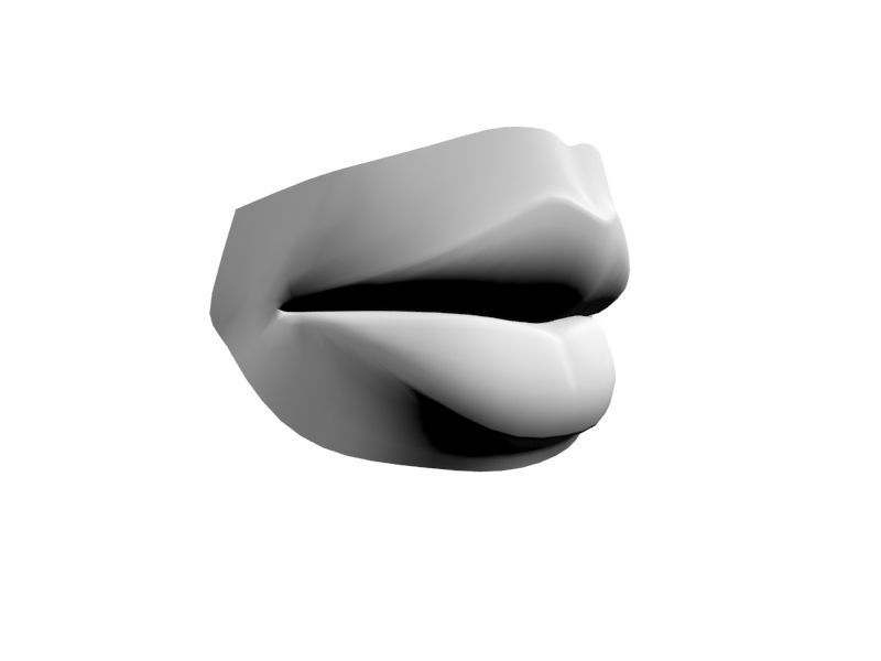 Woman Lips 001 3D model_34