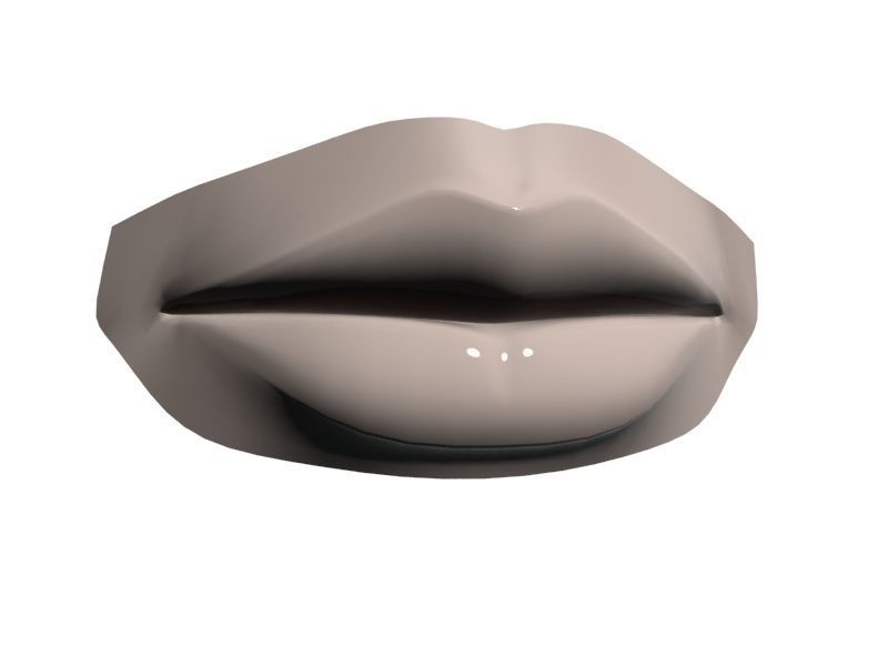 Woman Lips 001 3D model_14