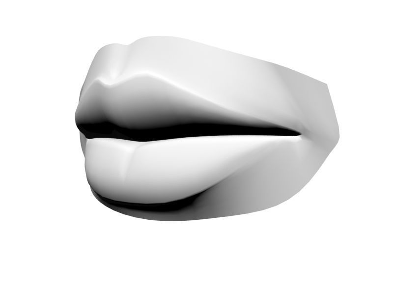 Woman Lips 001 3D model_40