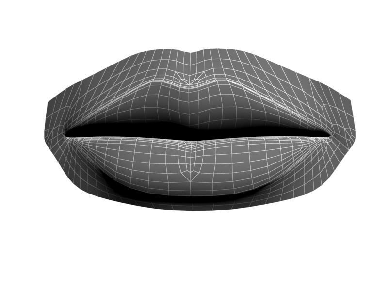 Woman Lips 001 3D model_26