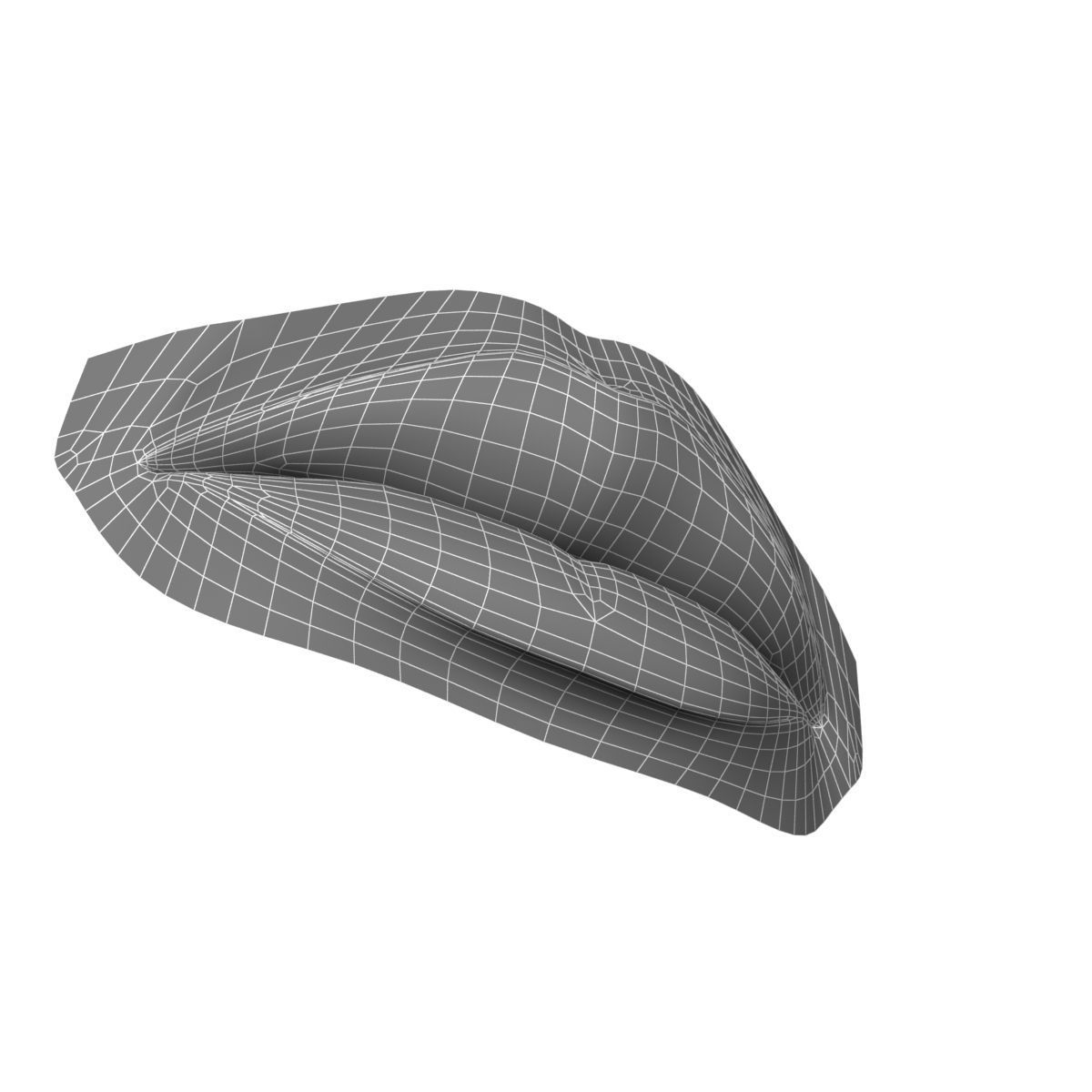 Woman Lips 001 3D model_6