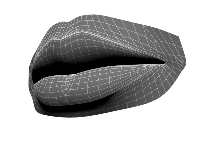 Woman Lips 001 3D model_30