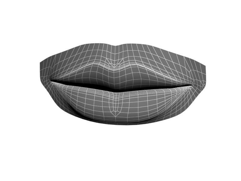 Woman Lips 001 3D model_31
