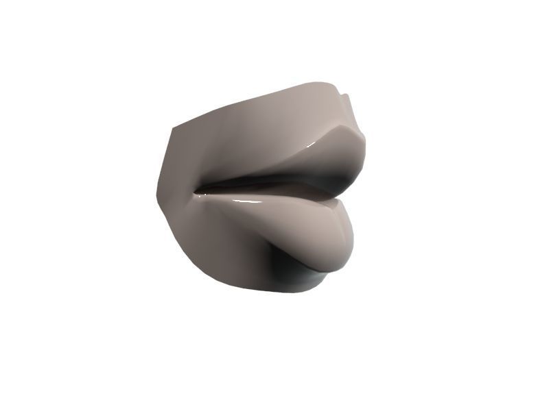 Woman Lips 001 3D model_11