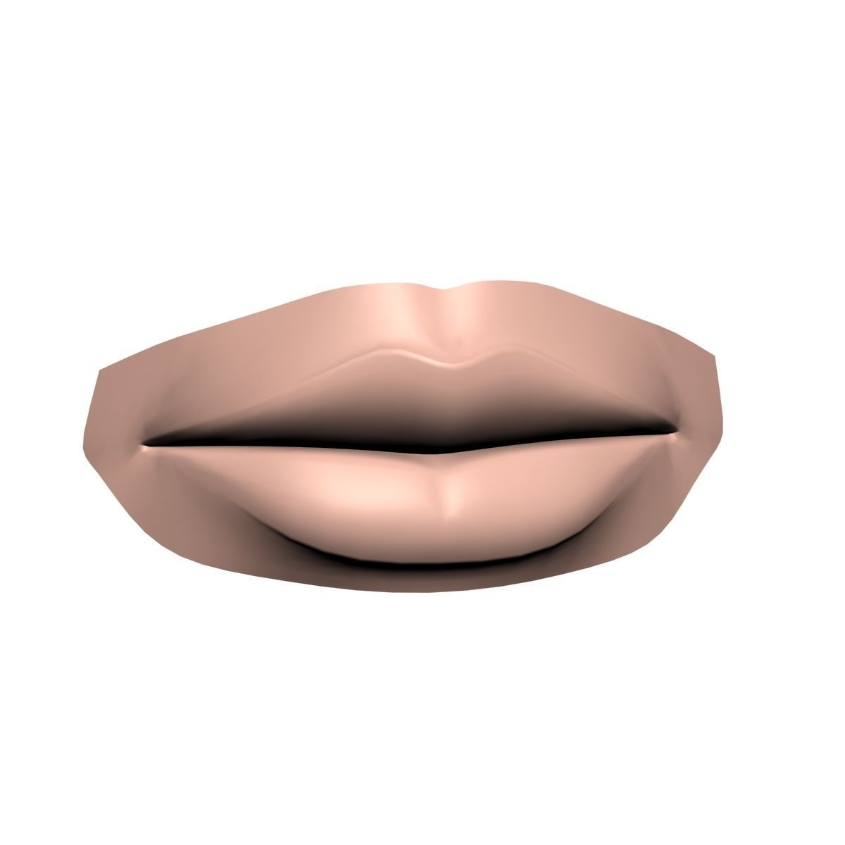 Woman Lips 001 3D model_2