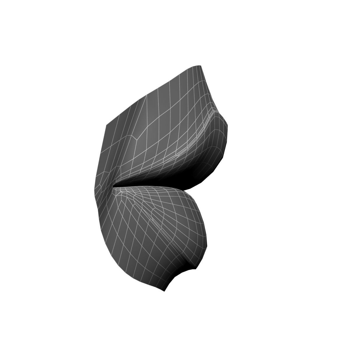 Woman Lips 001 3D model_7