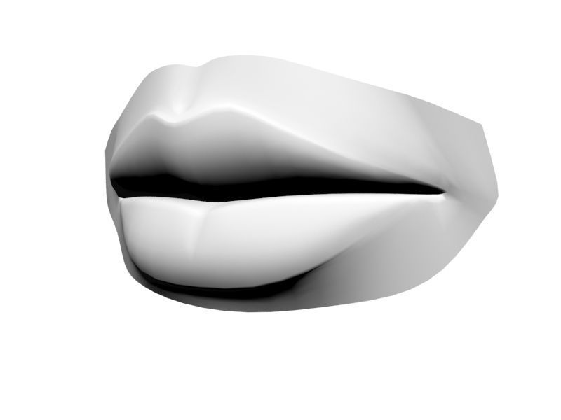 Woman Lips 001 3D model_39