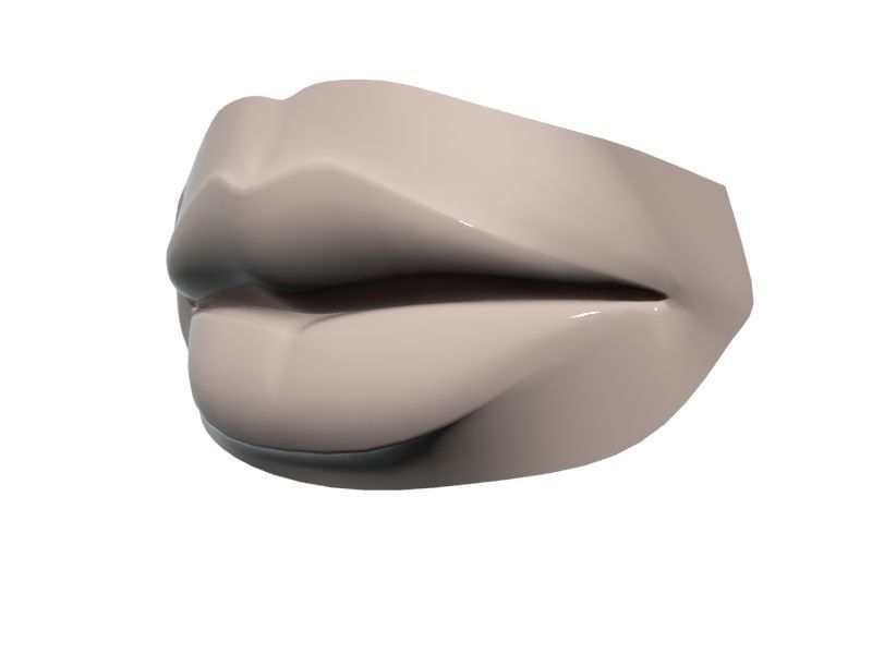 Woman Lips 001 3D model_18