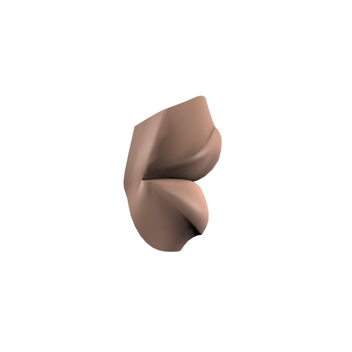 Woman Lips 001 3D model_3