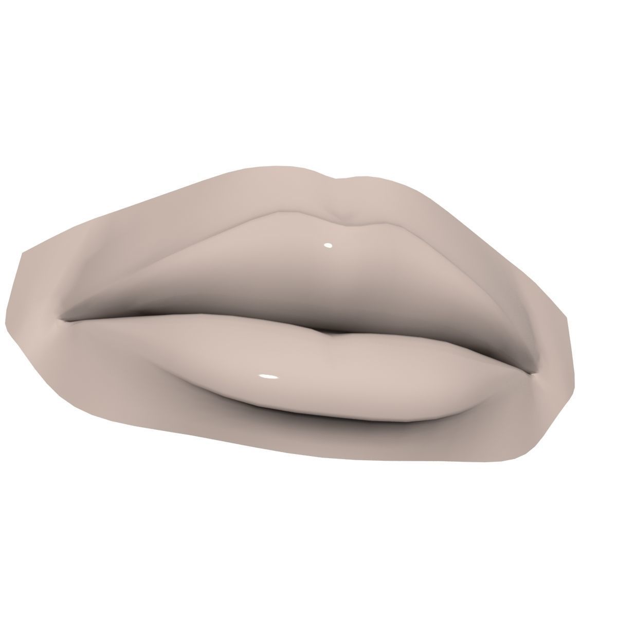 Woman Lips 001 3D model_8
