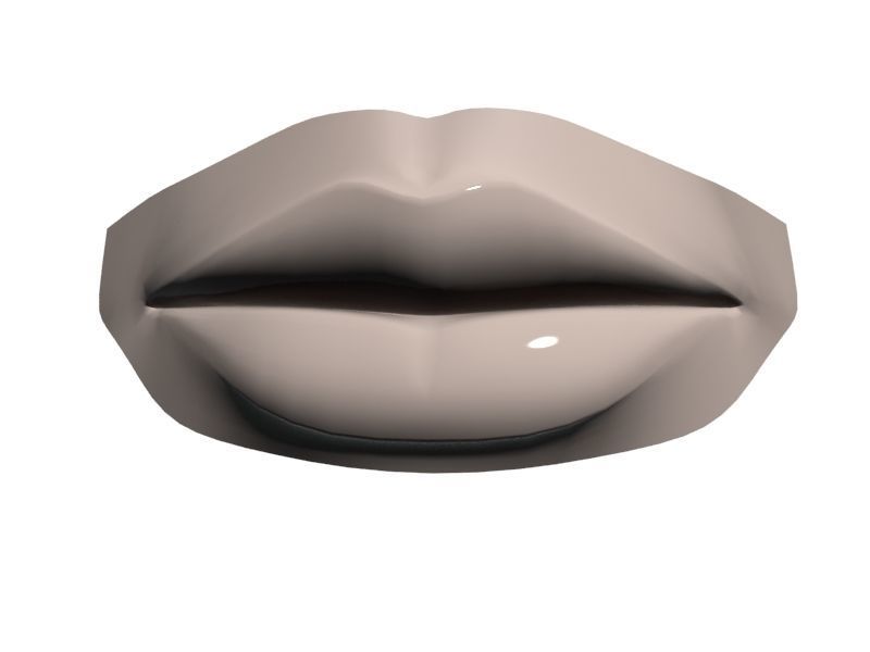 Woman Lips 001 3D model_15