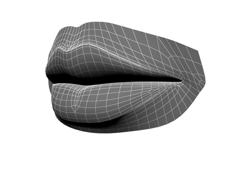 Woman Lips 001 3D model_29
