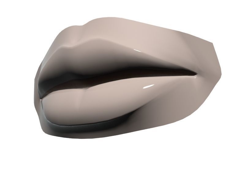 Woman Lips 001 3D model_19