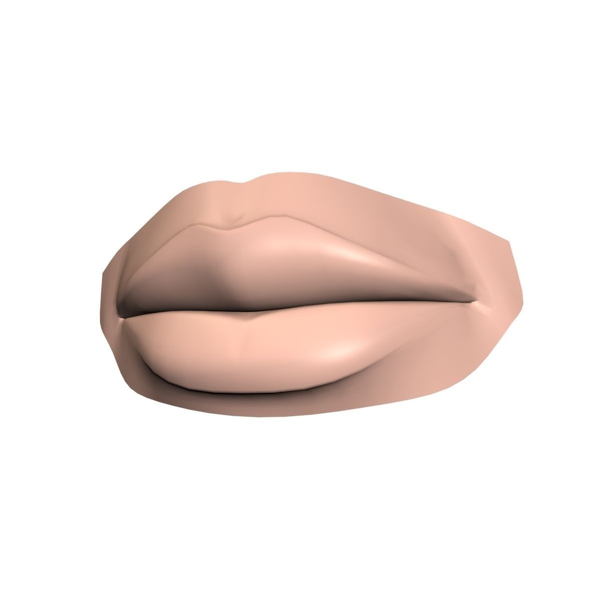 Woman Lips 001 3D model_4