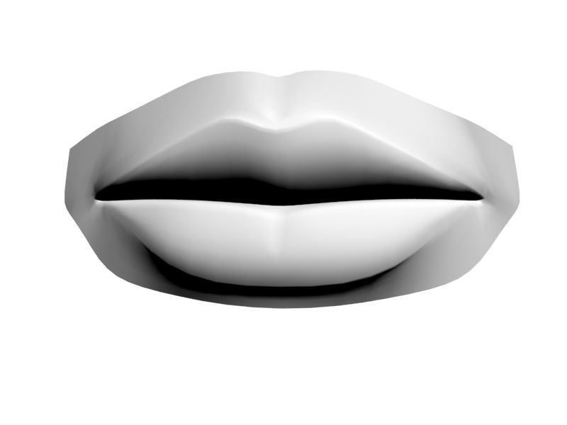 Woman Lips 001 3D model_37