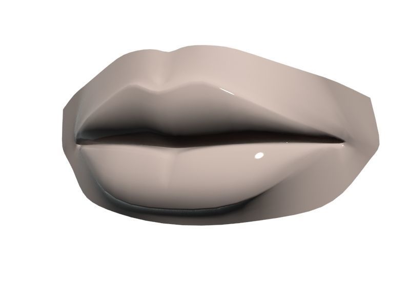 Woman Lips 001 3D model_16