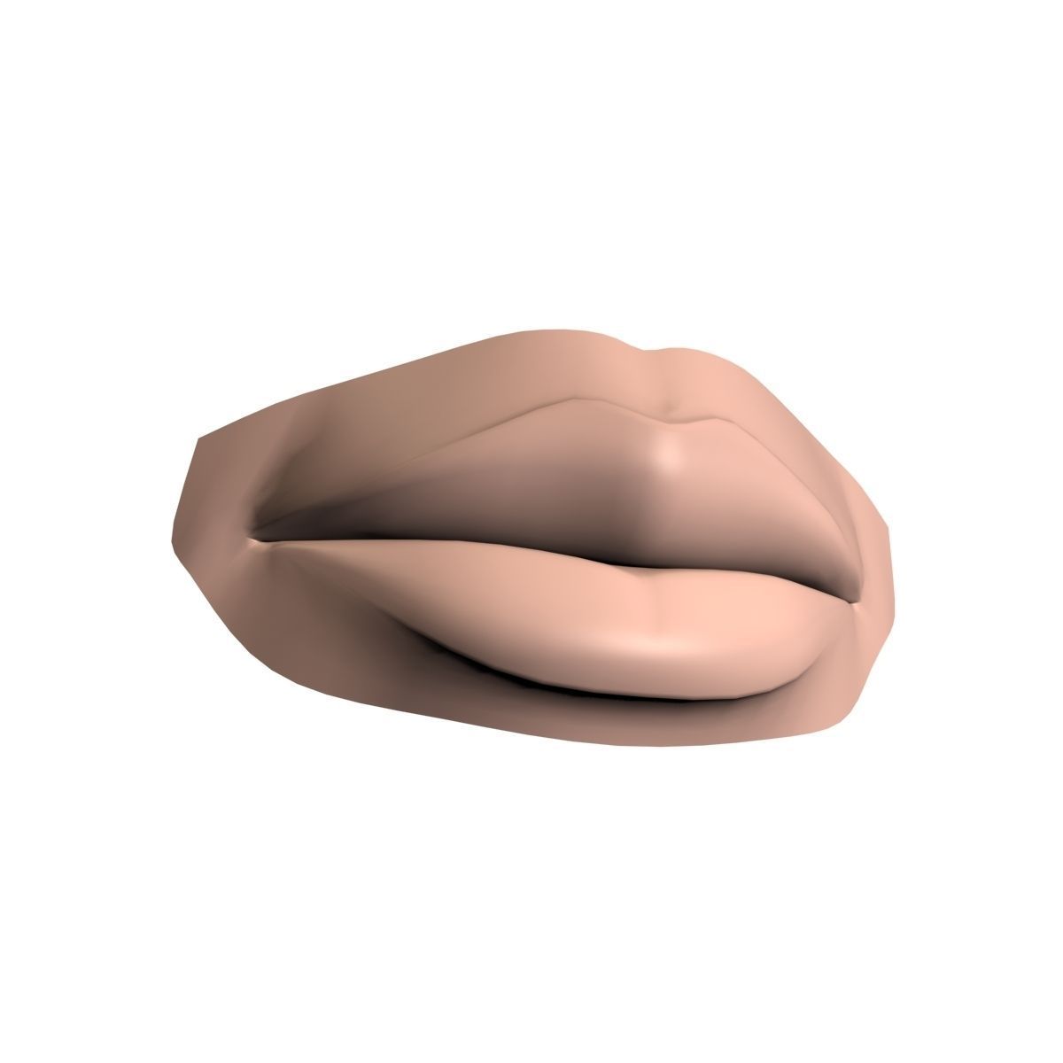 Woman Lips 001 3D model_5