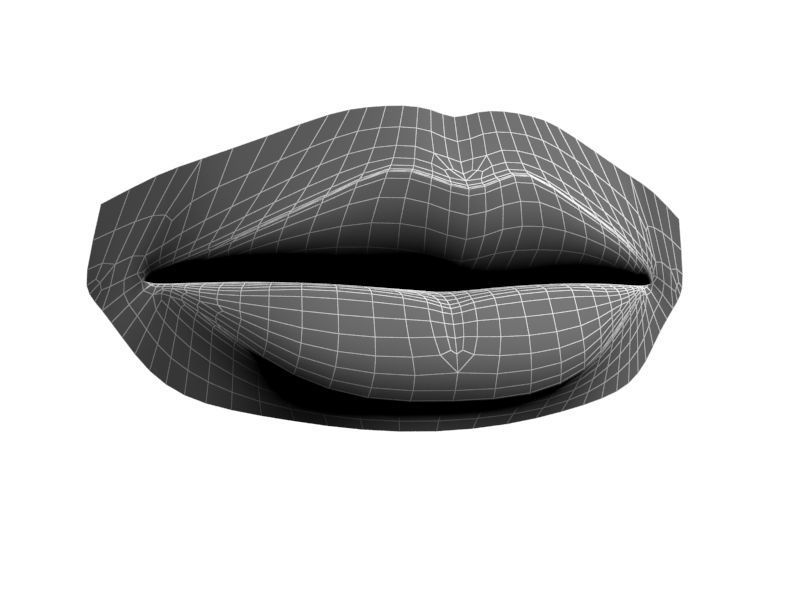Woman Lips 001 3D model_25