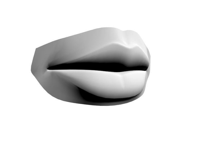 Woman Lips 001 3D model_35