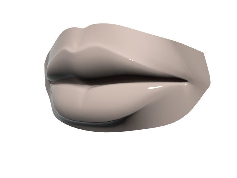 Woman Lips 001 3D model_17