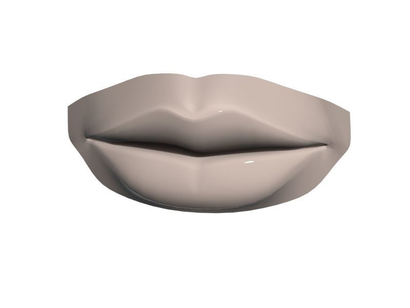 Woman Lips 001 3D model_20