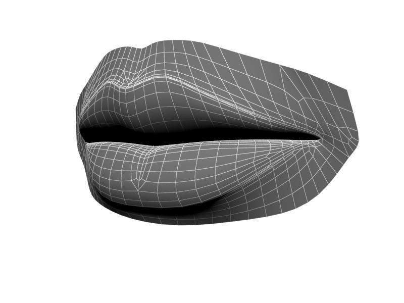 Woman Lips 001 3D model_28