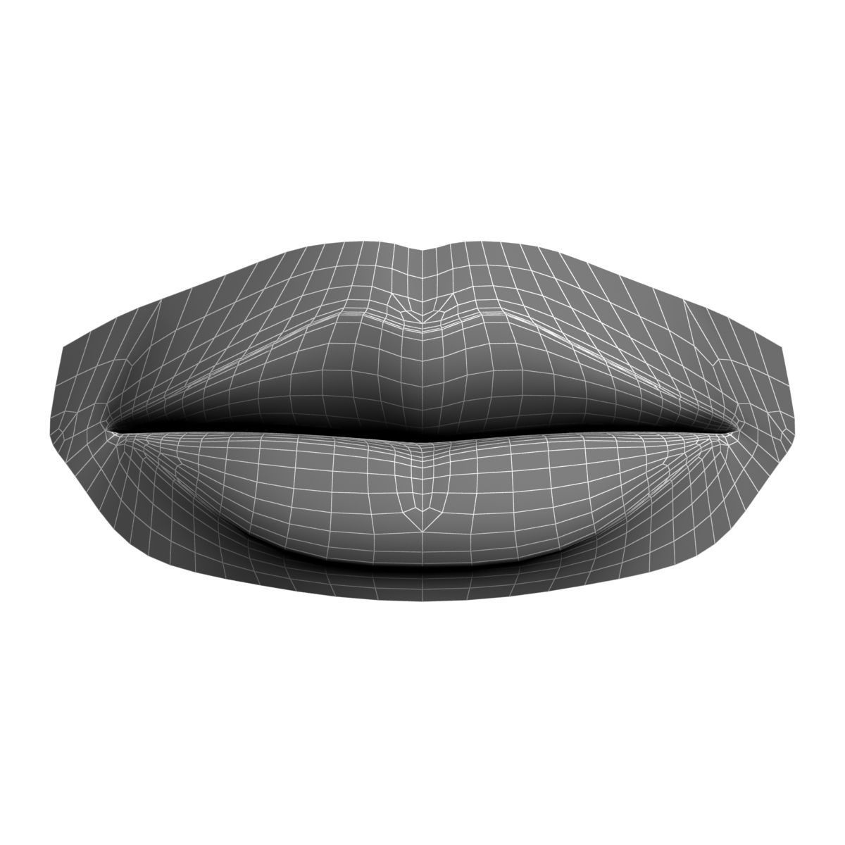 Woman Lips 001 3D model_1