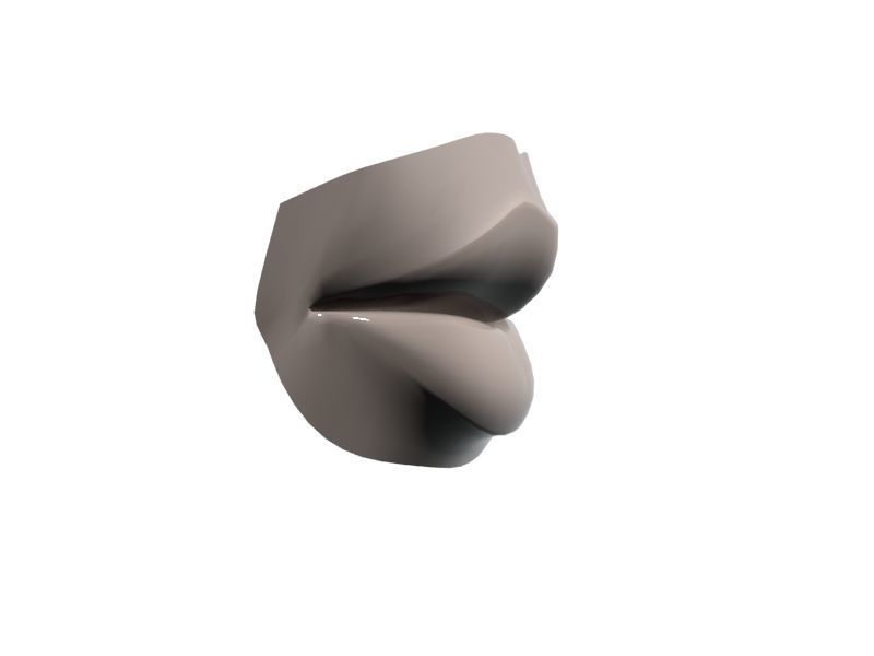 Woman Lips 001 3D model_10