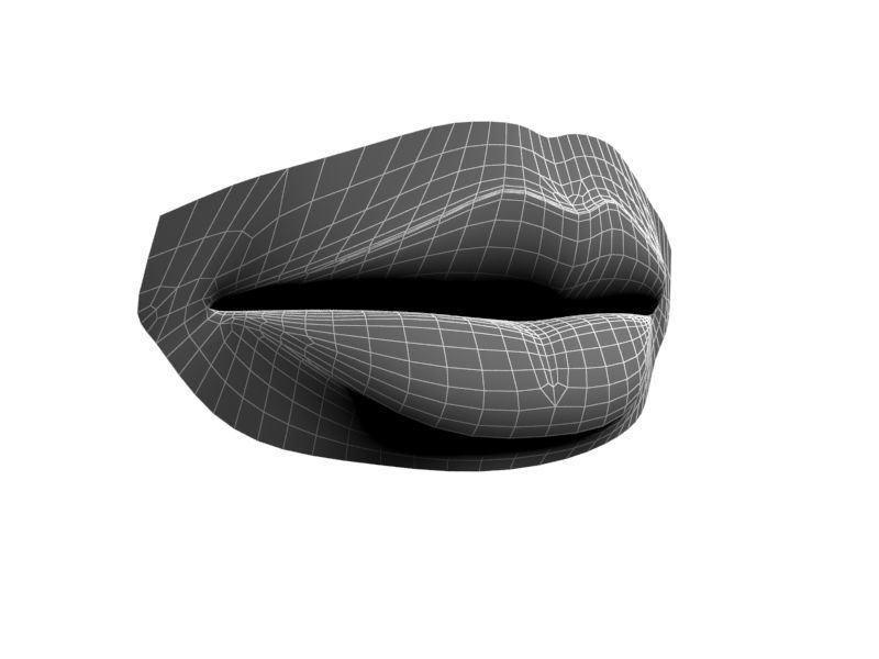 Woman Lips 001 3D model_24