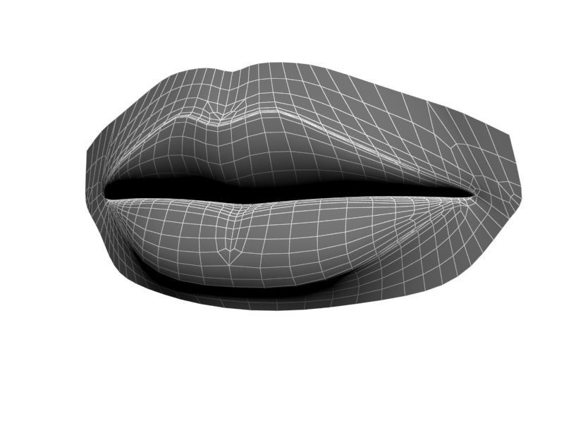 Woman Lips 001 3D model_27