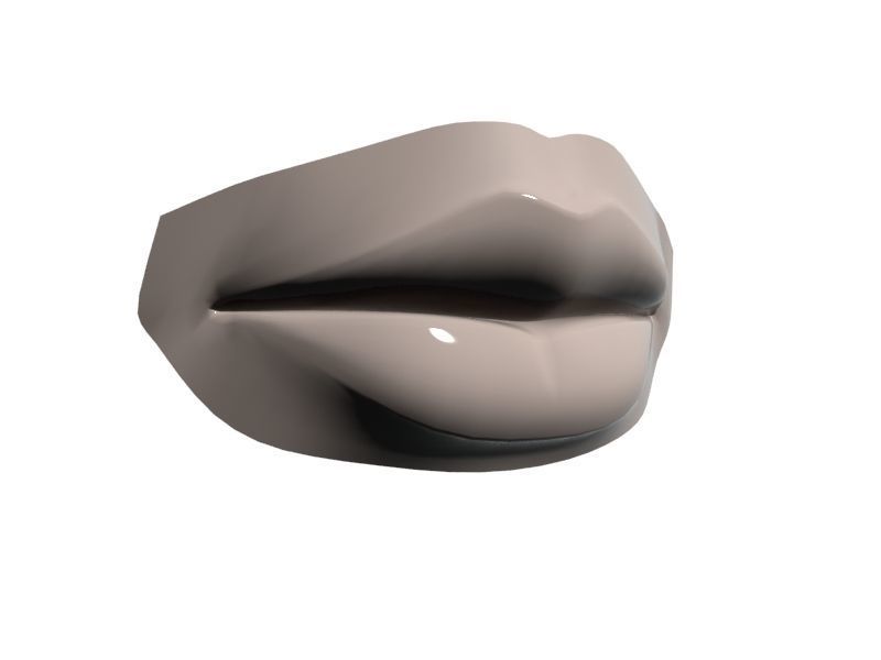 Woman Lips 001 3D model_13