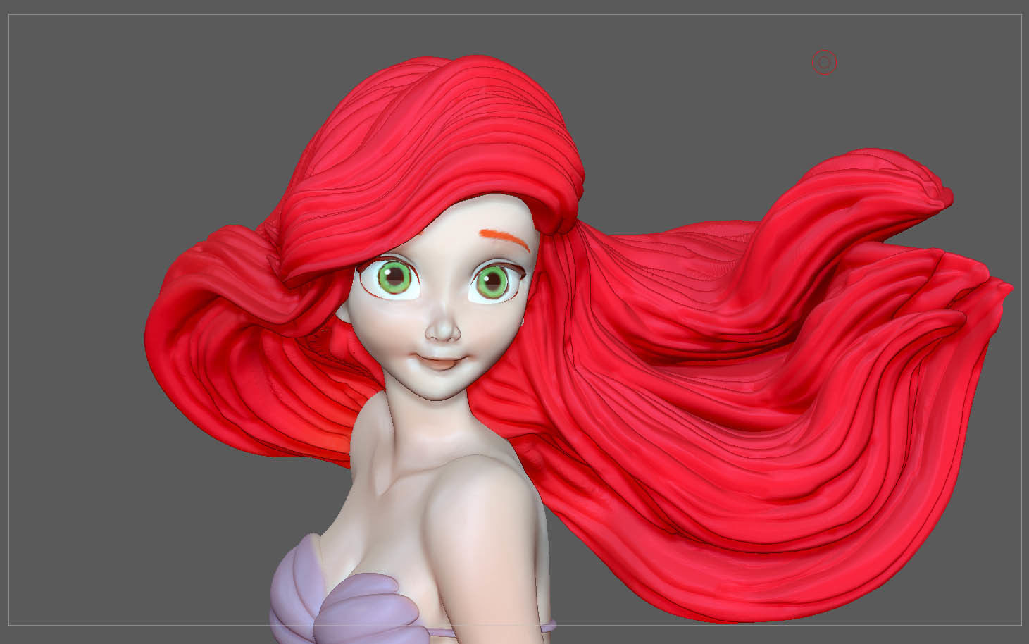 ARIEL LITTLE MERMAID DISNEY ANIMATION CHARACTER STATUE 3D print model_1