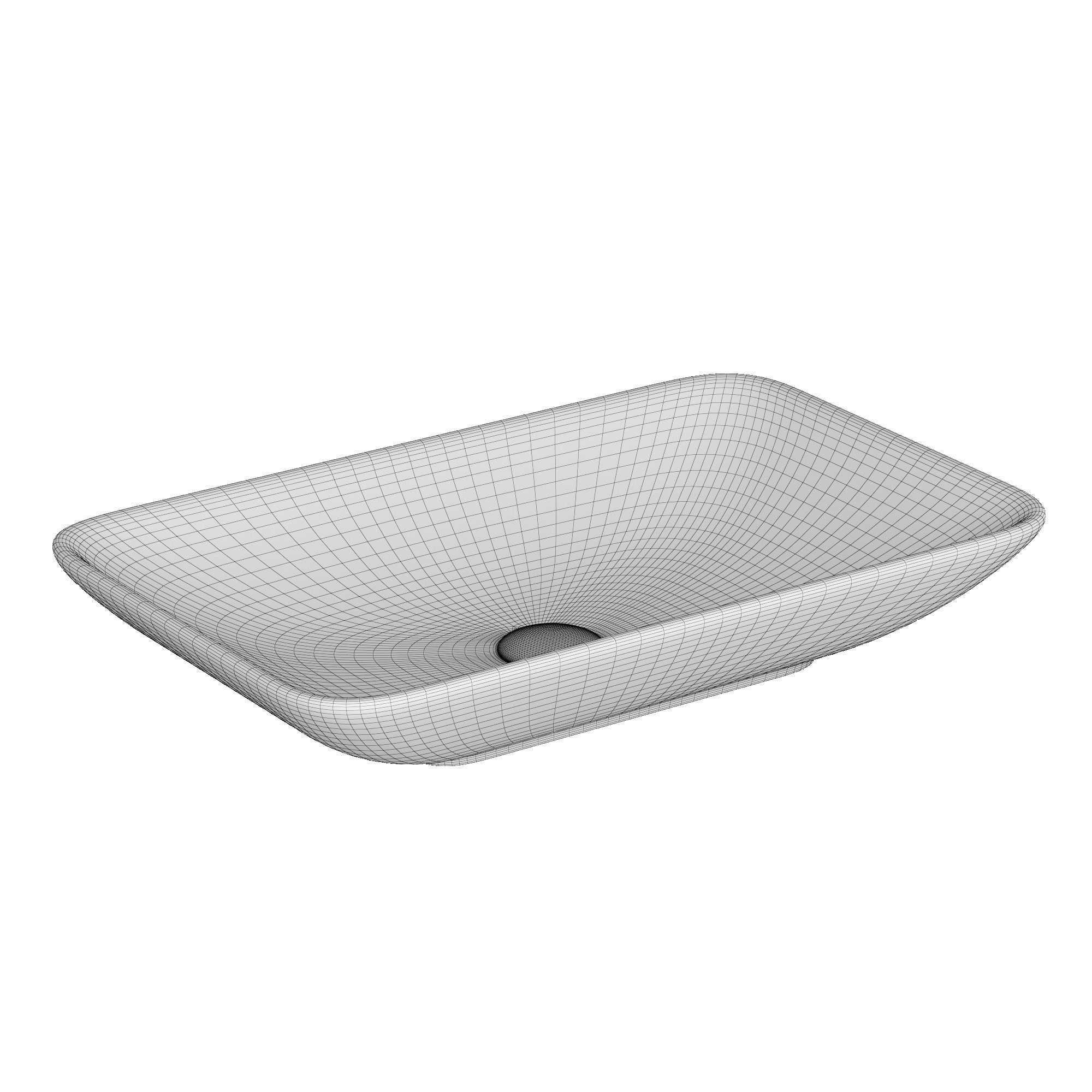 TableTop WashBasin in rounded rectangle shape Modeled in 3ds max 3D model_6