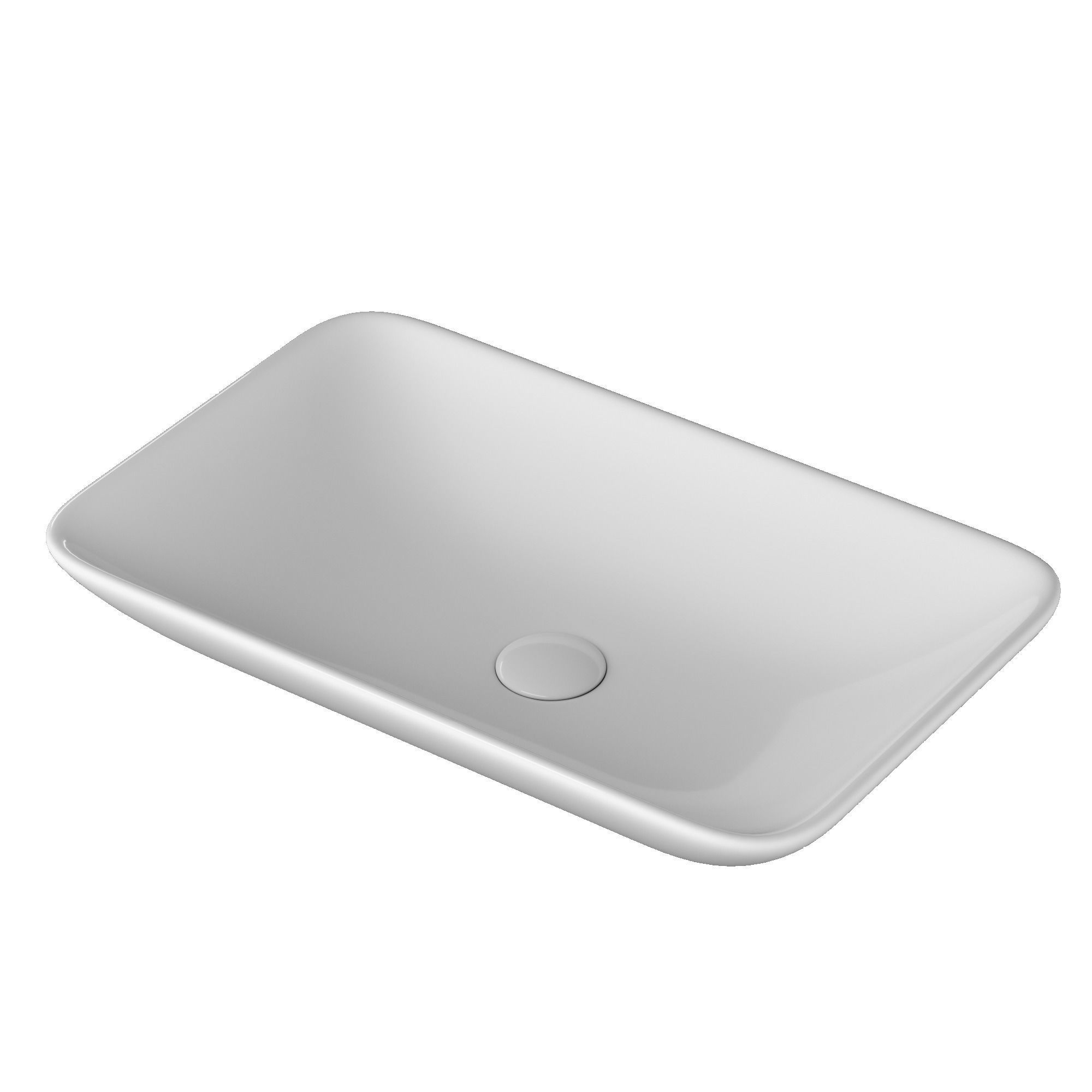 TableTop WashBasin in rounded rectangle shape Modeled in 3ds max 3D model_3