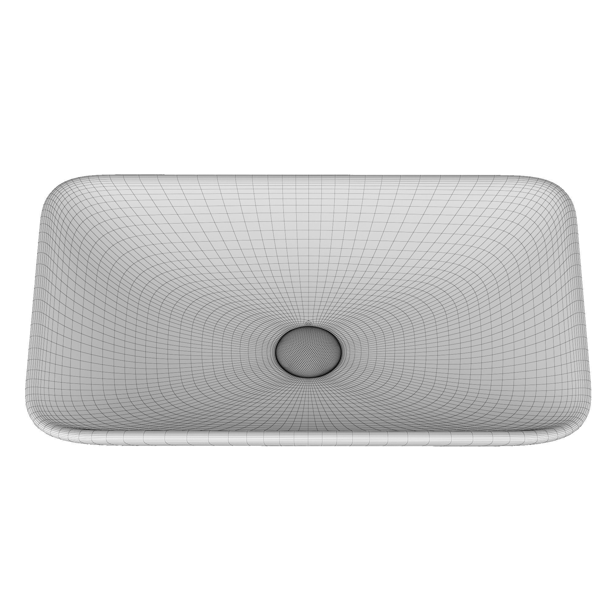 TableTop WashBasin in rounded rectangle shape Modeled in 3ds max 3D model_9