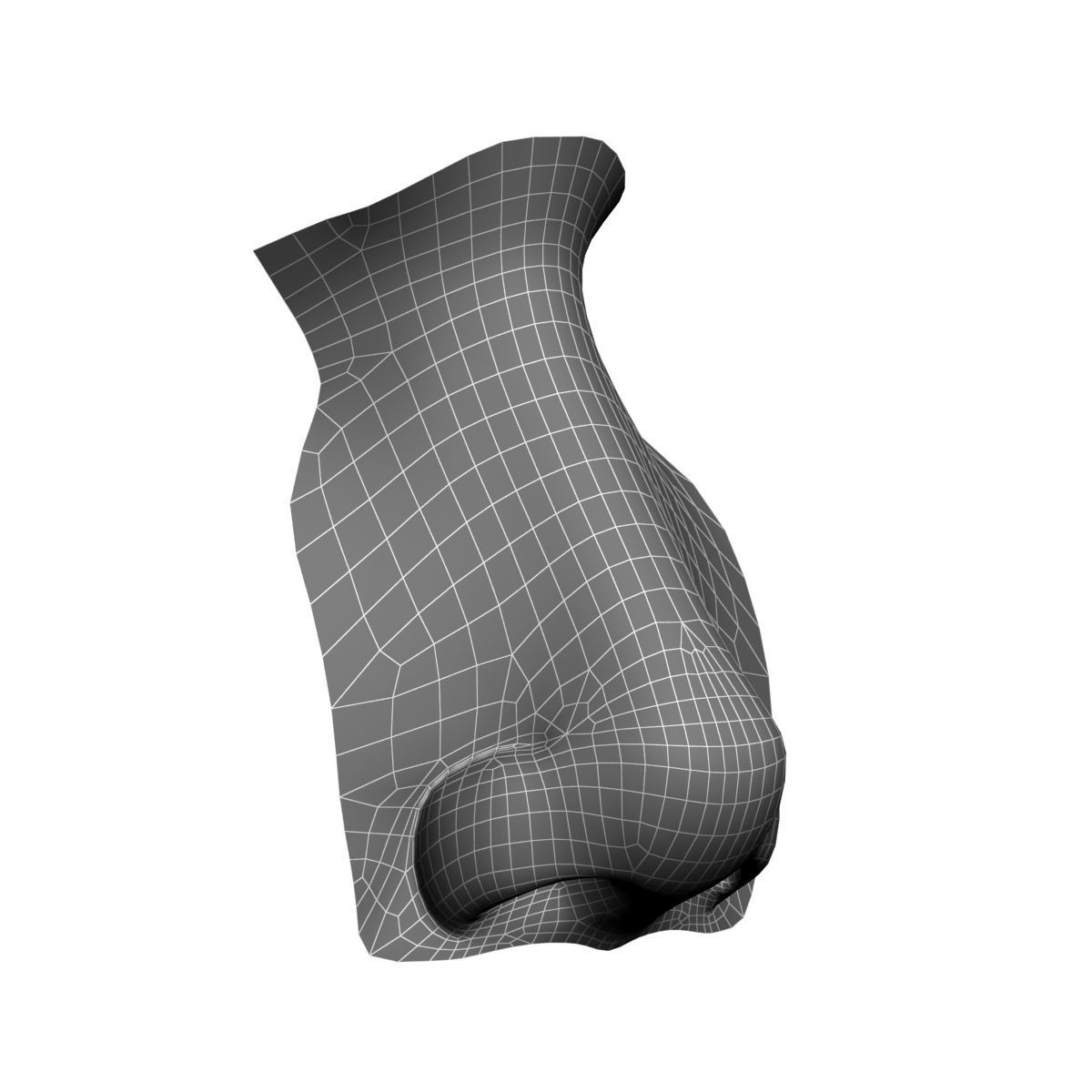 Woman Nose 01 3D model_5