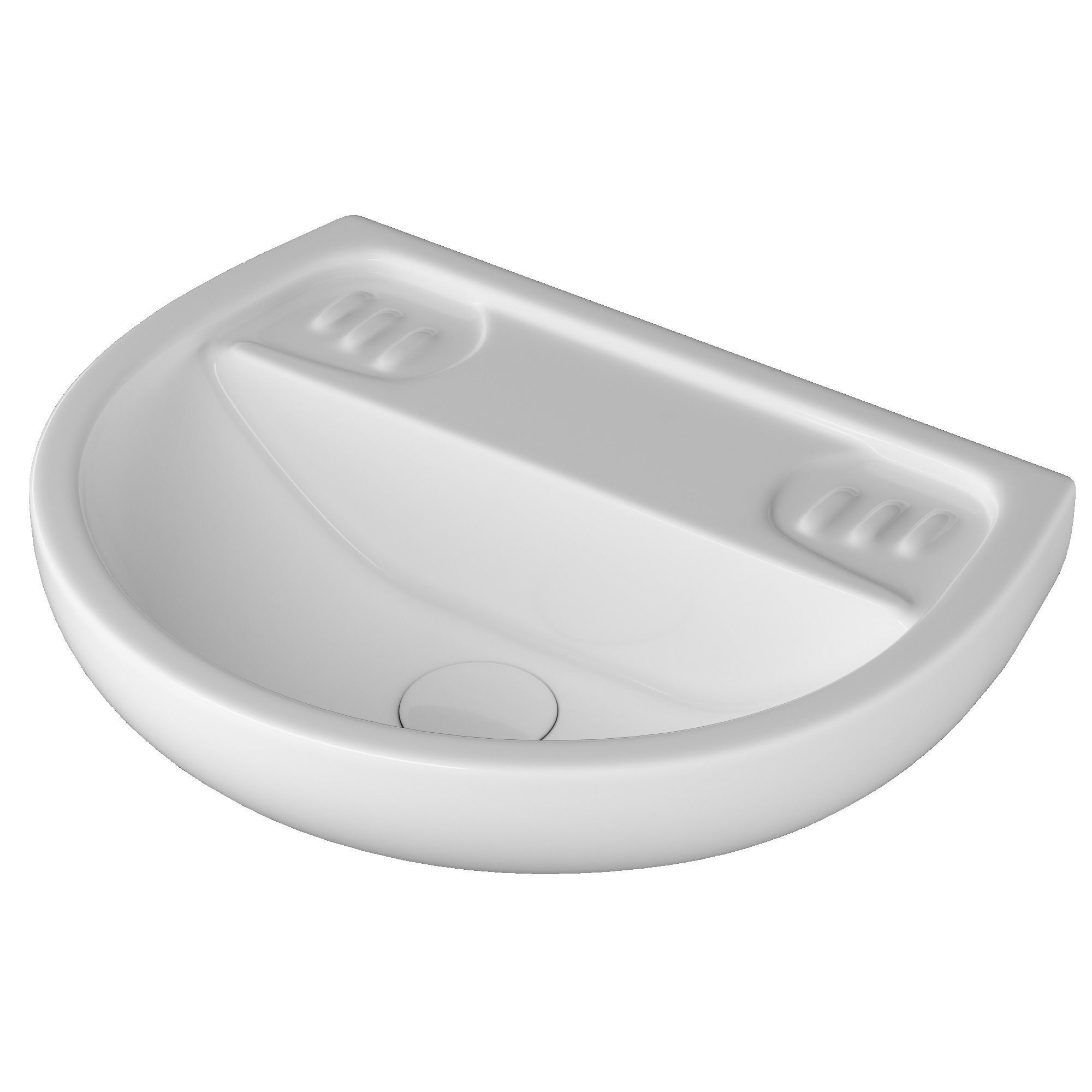 TableTop WashBasin in semi circle shape Modeled in 3ds max 3D model_3