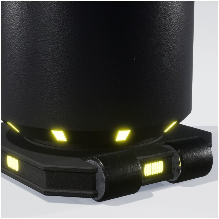 Bin Sci-Fi Low-poly 3D model_3