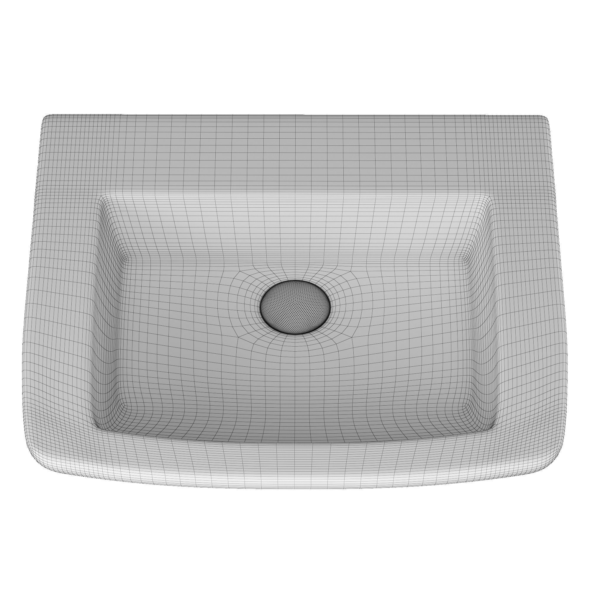 Table Top Wash Basin in rectangle shape Modeled in 3ds max 3D model_9