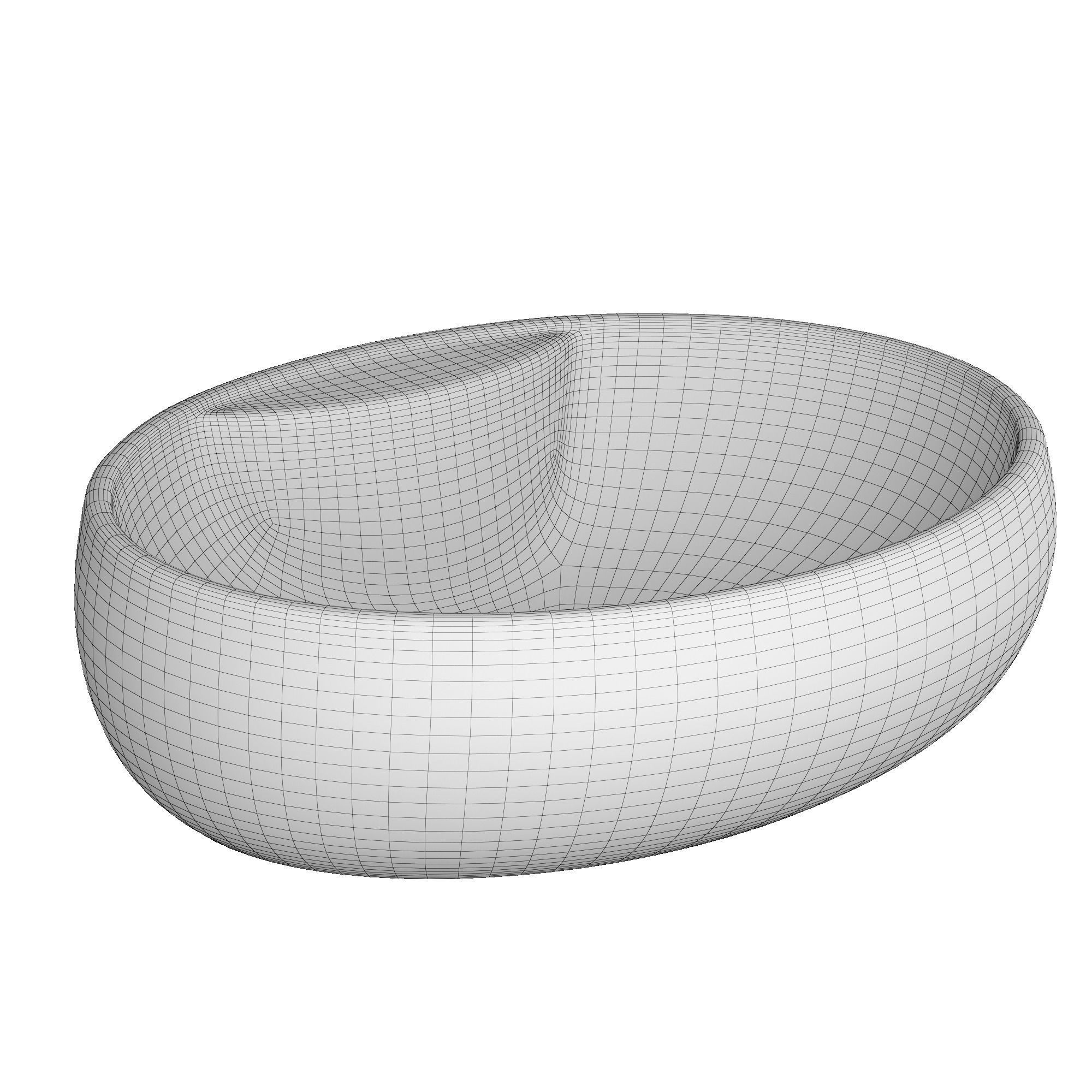 Table Top Wash Basin in Ellipse shape Modeled in 3ds max 3D model_6