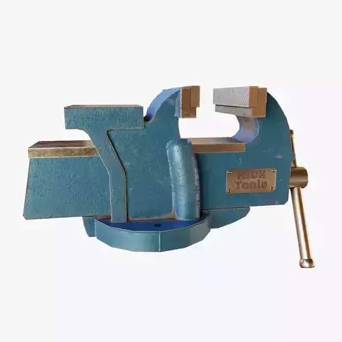 RIGGED Bench Vice Low-poly 3D model