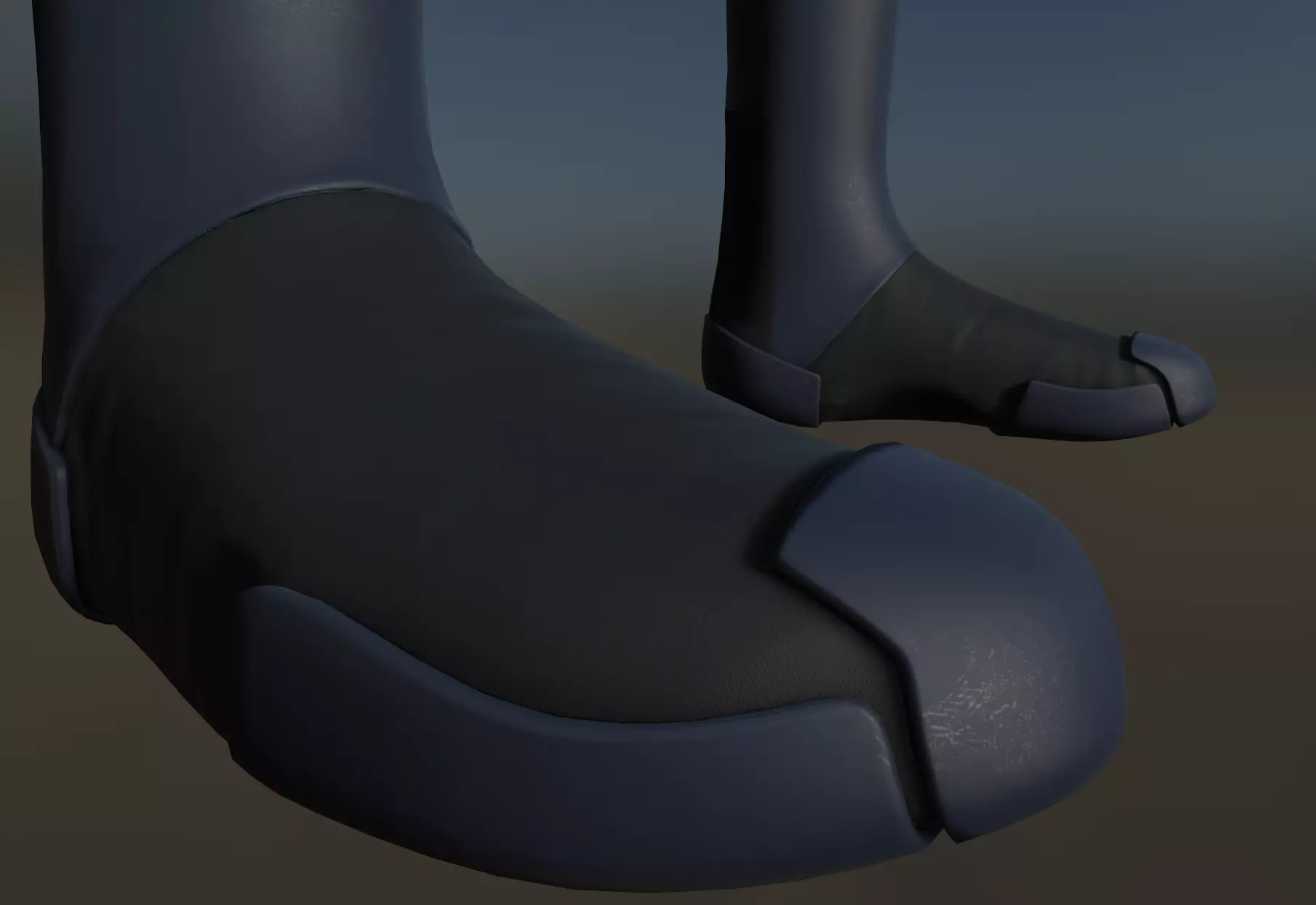 Shoe Sci-fi low-poly Low-poly 3D model_0