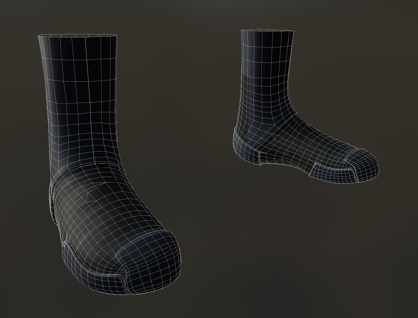 Shoe Sci-fi low-poly Low-poly 3D model_4