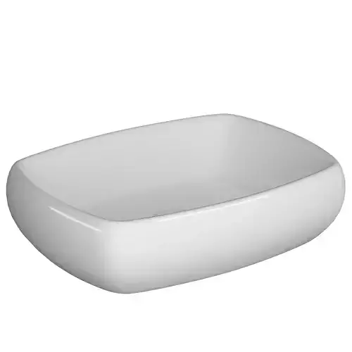 TableTop WashBasin in rounded rectangle shape in 3ds max 