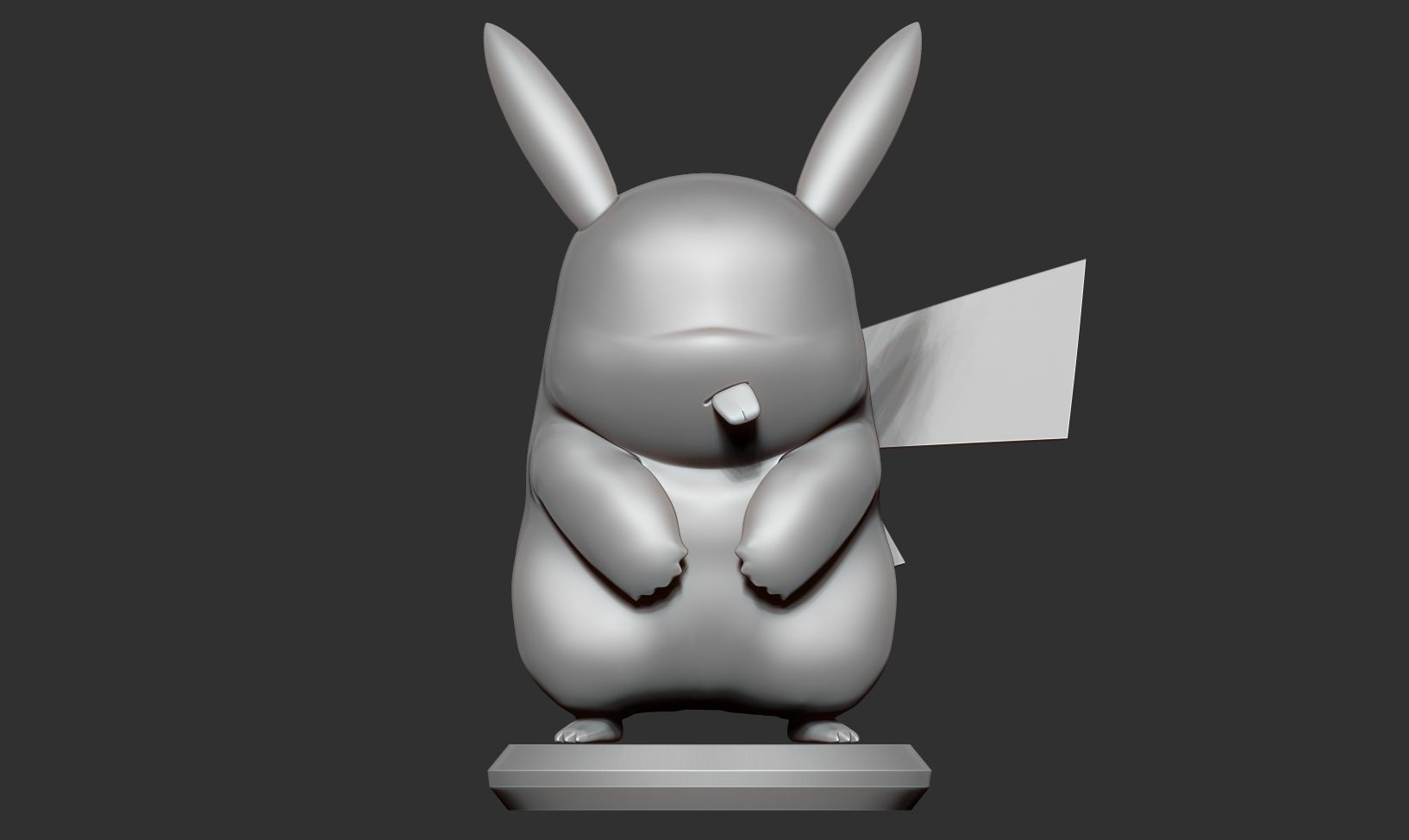 Pikachu Fanart Free 3D print model_8
