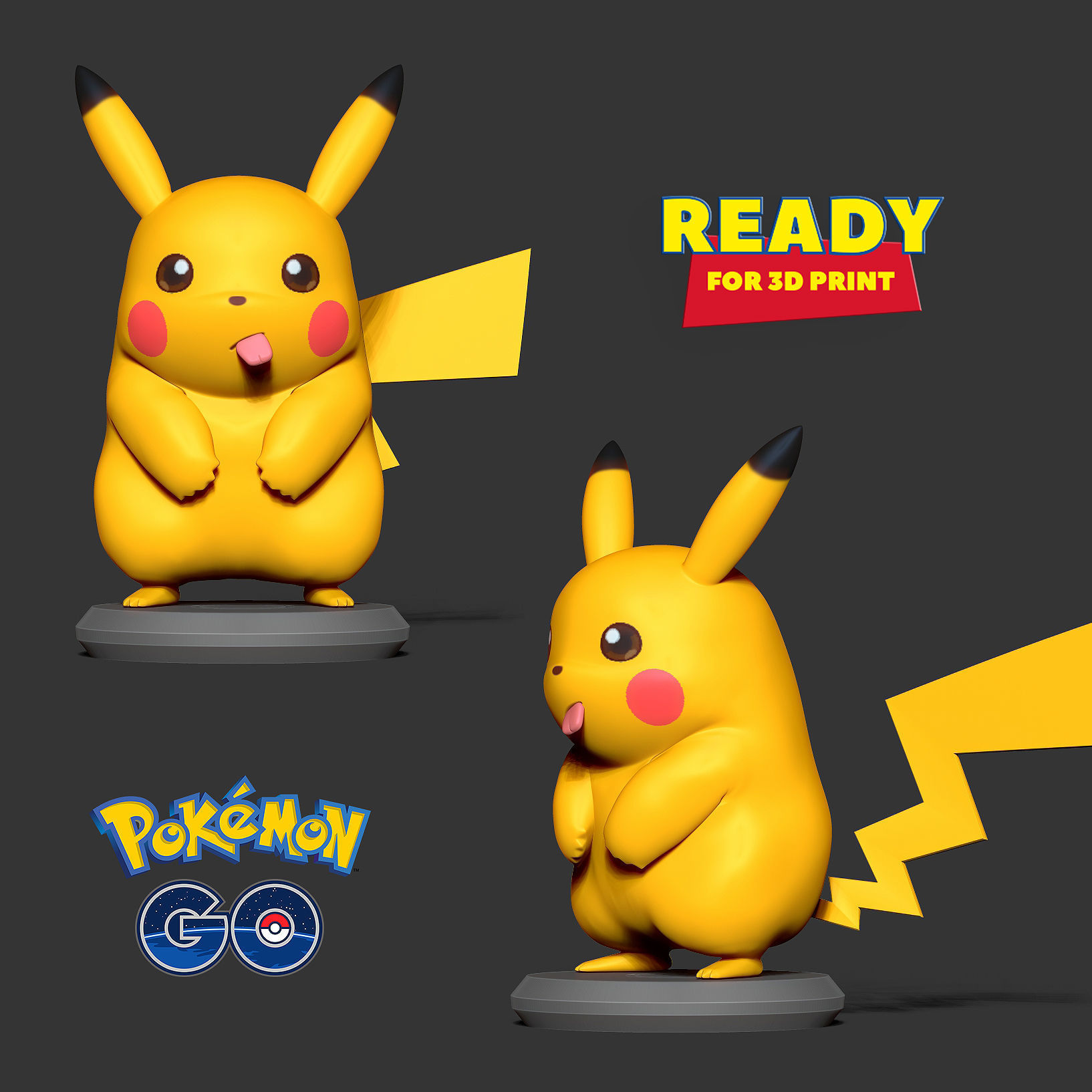Pikachu Fanart Free 3D print model_3